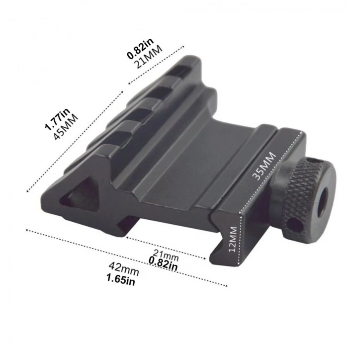 Taktik 45 derece açı ofset yan adaptörü RTS 20mm Picatinny ray (  )
