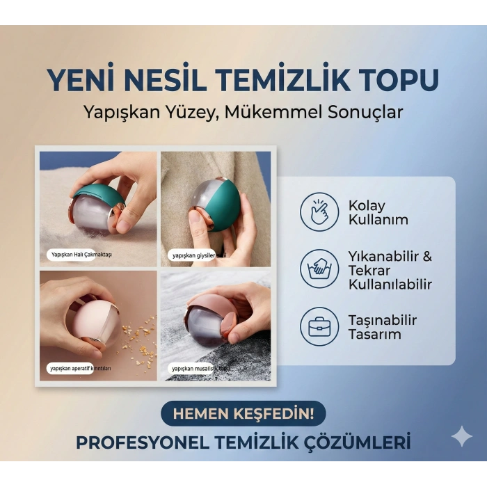 Taşınabilir Yıkanabilir Giysiler Yapışkan  Topu