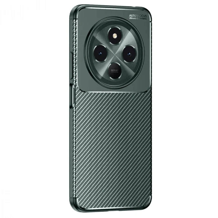 Tecno Spark 30 Kılıf Auto Fus Karbon Kapak - Koyu Yeşil