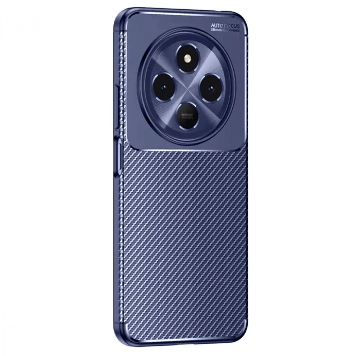 Tecno Spark 30 Kılıf Auto Fus Karbon Kapak - Lacivert