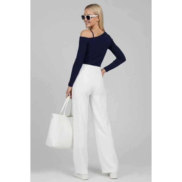 Tek Omuz İpli Bluz Lacivert