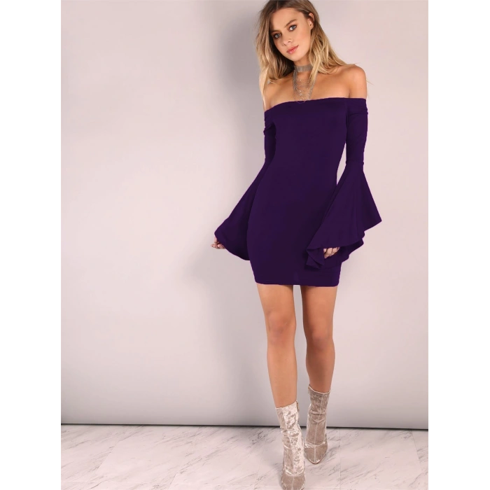 TP101320 İspanyol Kol Straplez Elbise