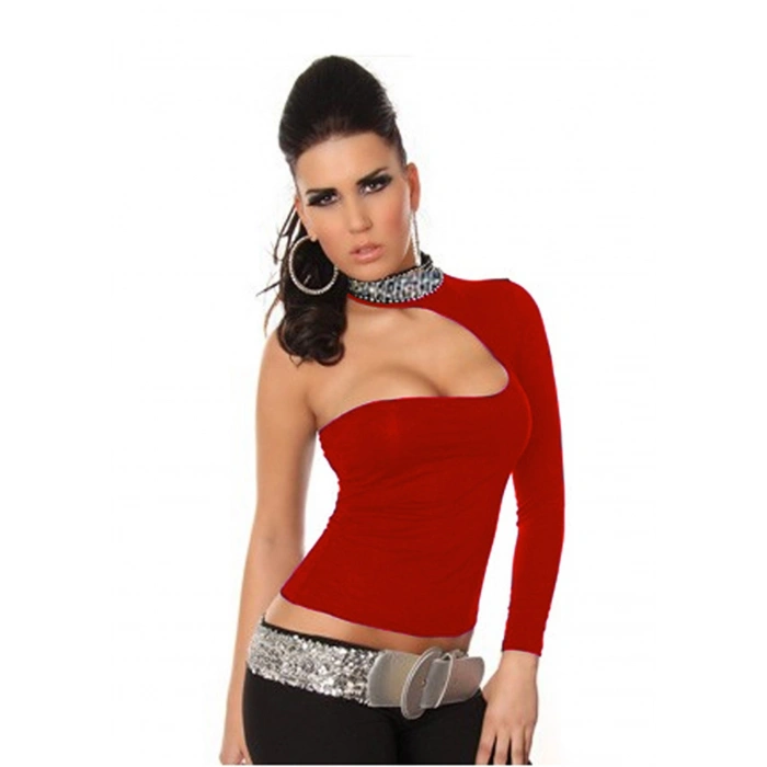 TP101432 Pul Payet Aksesuarlı Bluz