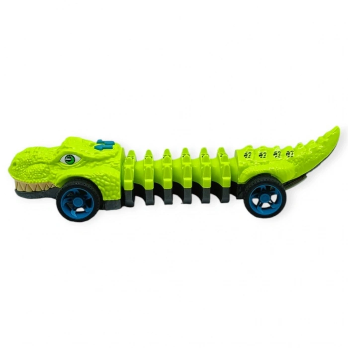 Timsah Araba - Otomatik Hareketli Sesli Işıklı 32 cm - Açık Yeşil Timsah - 1 ADET