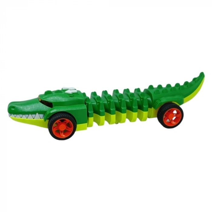 Timsah Araba - Otomatik Hareketli Sesli Işıklı 32 cm - Yeşil Timsah - 1 ADET