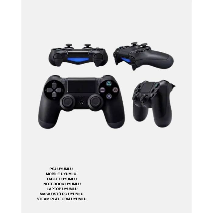 Titreşimli Kablosuz Oyun Kolu – PS4, PC, Mobil, Tablet ve Steam Uyumlu