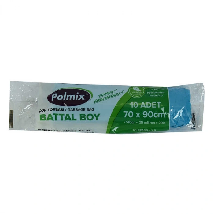 Torbası Battal Boy 70x90Cm 140Gr 25Mikron 70Lt Mi Rulo 10 Adet