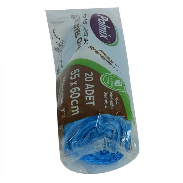 Torbası Orta Boy 55x60Cm 150Gr 25Mikron 30Lt Mi Rulo 20 Adet
