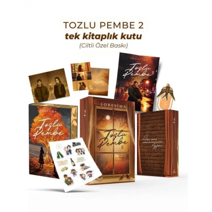 Tozlu Pembe 2 –Tek Kitaplık Kutu Yan Boyamalı