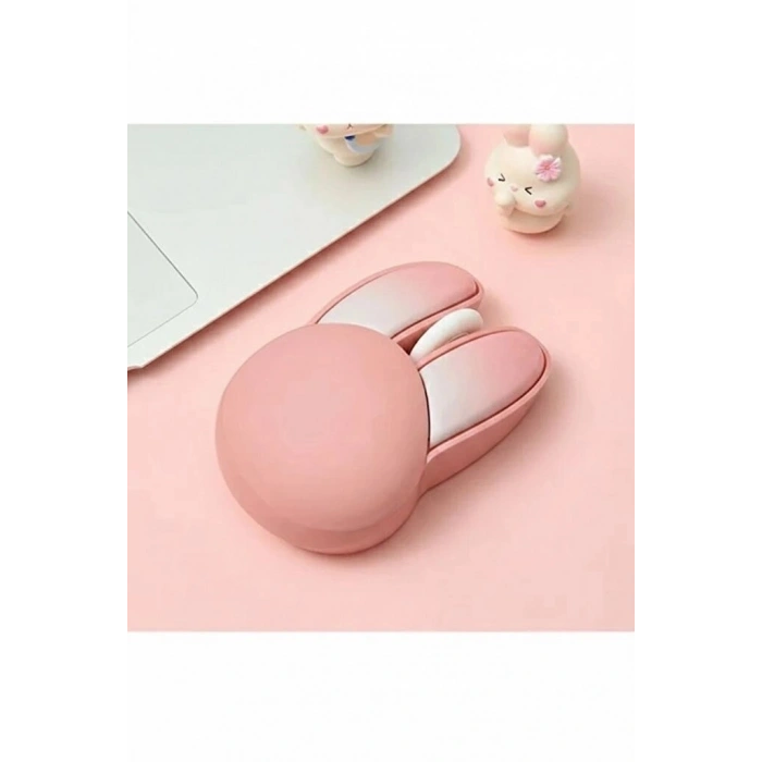 Tşan Figürlü Kablosuz Mouse Pil Dahil Etiket Hediyeli Pembe