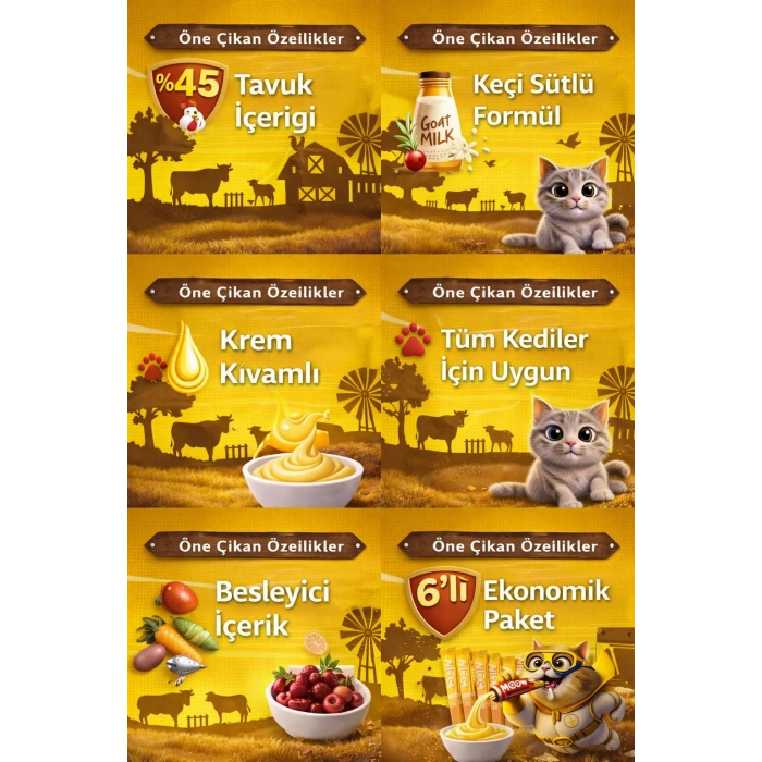 Tuklu Keçi Sütlü Kedi a Ödülü 6x12g