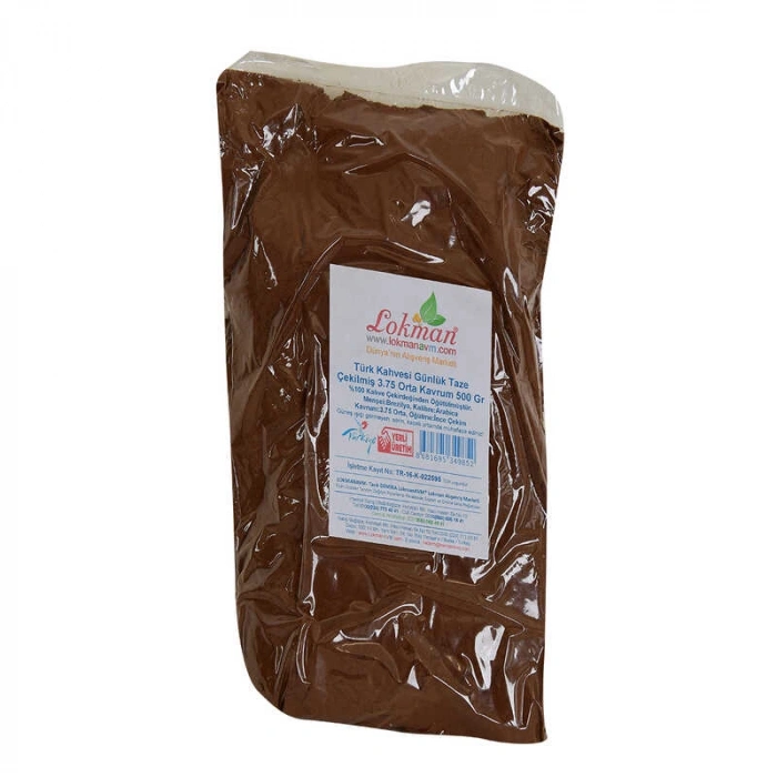 Türk Kahvesi Günlük Taze Çekilmiş 3.75 Orta Krum 500 Gr Paket