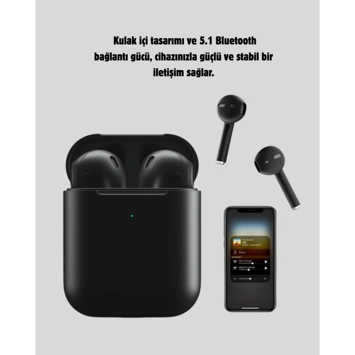 Tws Pro 5 Kablosuz Kulaklık – Bluetooth 5.1, Gürültü Engelleme, Uzun Pil Ömrü