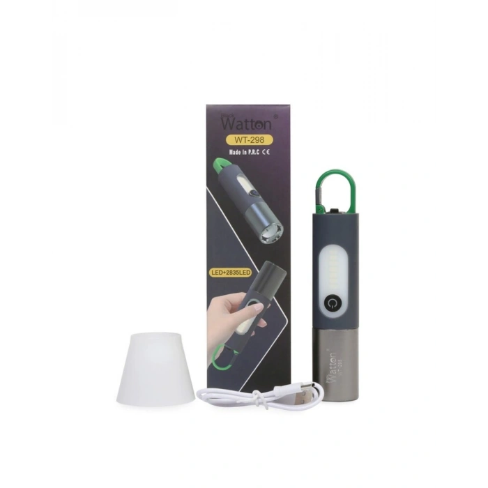 TYPE-C GİRİŞLİ 750 Lümen Şarjlı Kamp Lambası Watton Wt-298