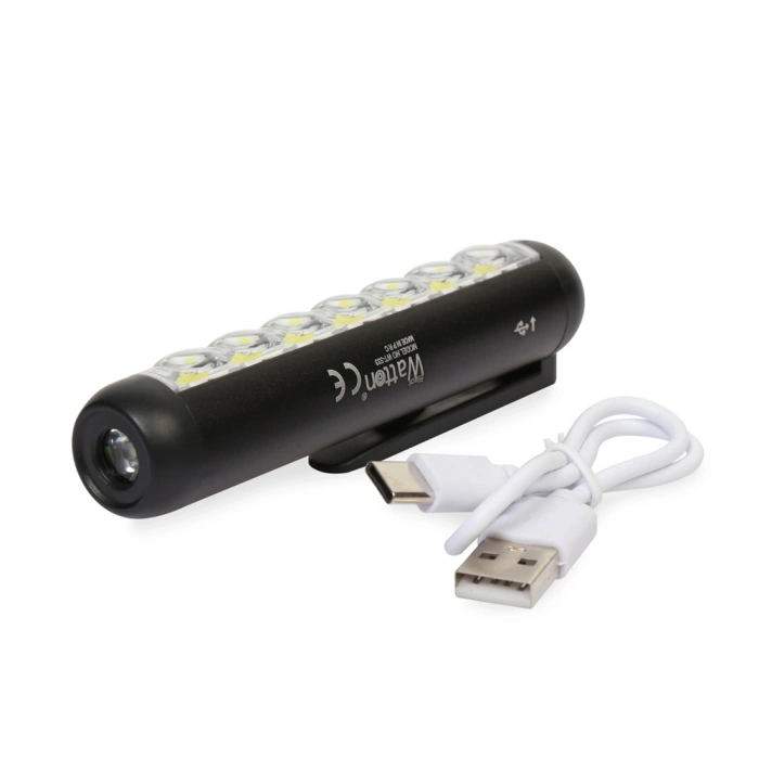 TYPE-C GİRİŞLİ MIKNATISLI ŞARJLI CEP FENERİ WATTON WT-333