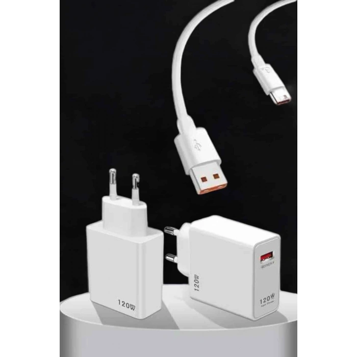 TypeC 120W Şarj Aleti Hızlı Şarj Turbo