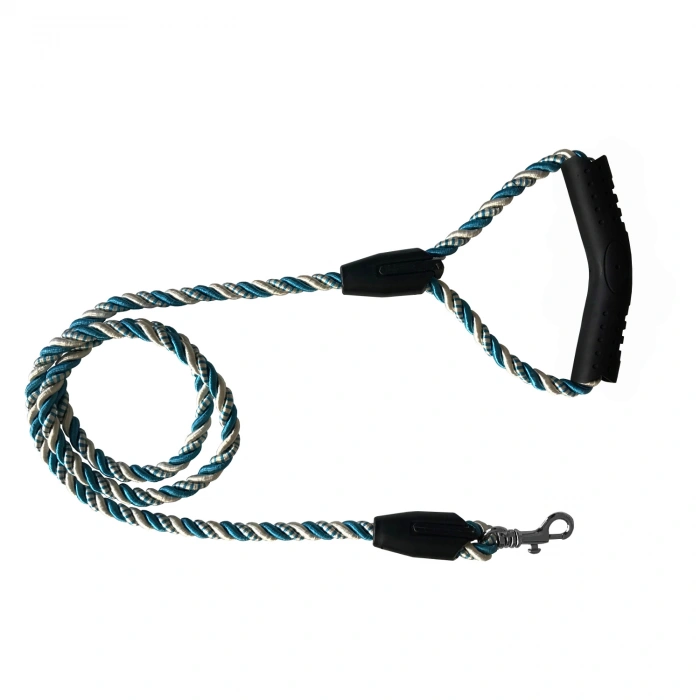 Üçlü Sarmallı Köpek Gezdirme Halatı 1 cm-120 cm Mi Beyaz