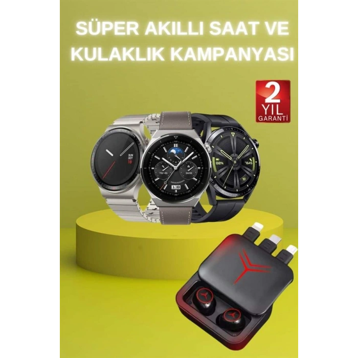 Ucuz Kaliteli Akıllı Saat ve Powerbank Bluetooth Kulaklık 5.1 Stereo ANC Özelliği