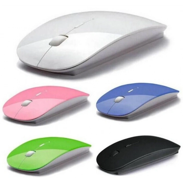 Ultra İnce Usb Bilgisayar Pc Dizüstü Masaüstü Kablosuz Mouse (beyaz) (  )