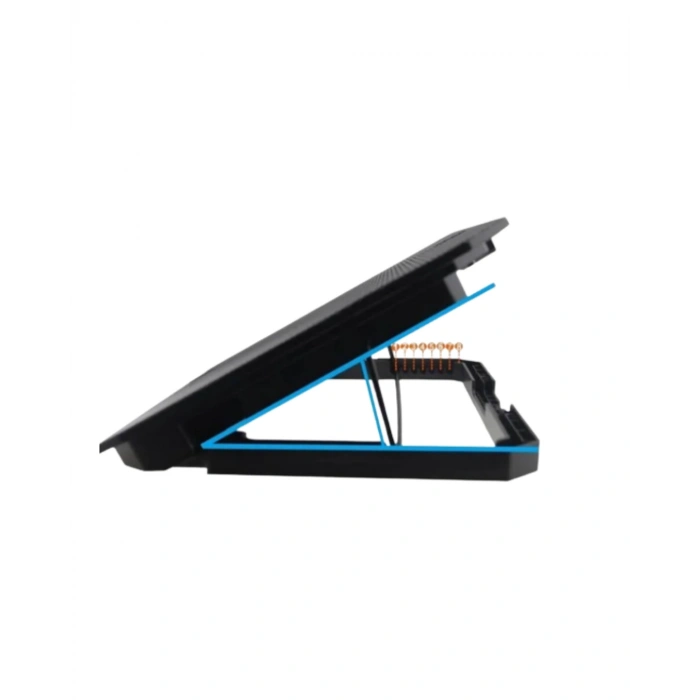 USB Girişli Laptop Soğutma Standı Çift Fan Mavi Işıklı Notebook Soğutucu