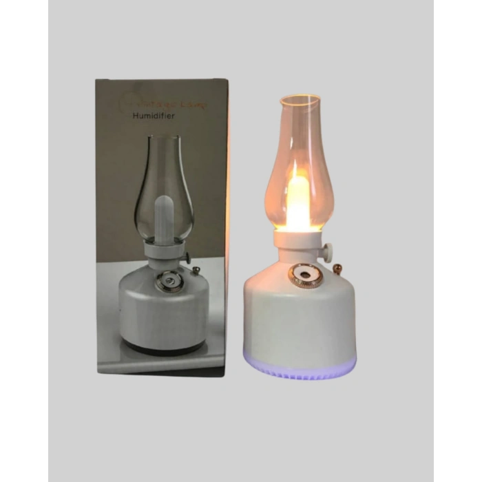 USB Şarjlı Retro Gaz Lambası Hava Nemlendirici Led Atmosfer Işıklı