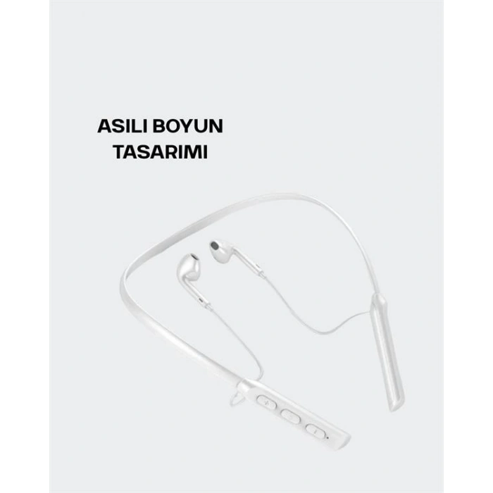 Uzun Pil Ömürlü Kablosuz Kulaklık – Boyun Askılı, 100 Saat Kullanım
