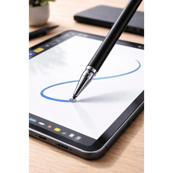 Vivo V21 Uyumlu Dokunmatik Stylus Kalem Disk Uçlu Hassas Tablet Telefon Çizim Kalemi