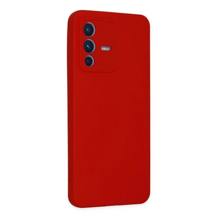 Vivo V23 5g Kılıf Nano İçi Kadife  - Kırmızı