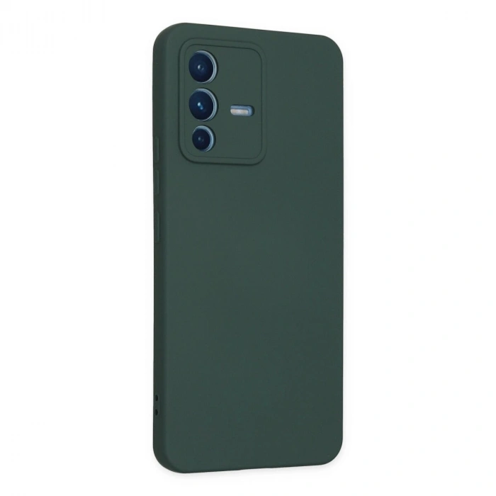 Vivo V23 5g Kılıf Nano İçi Kadife  - Koyu Yeşil