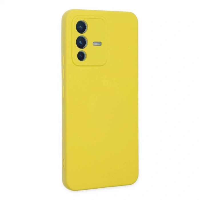 Vivo V23 5g Kılıf Nano İçi Kadife  - Sarı