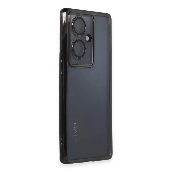 Vivo V29 Lite Kılıf  Lensli  - Siyah