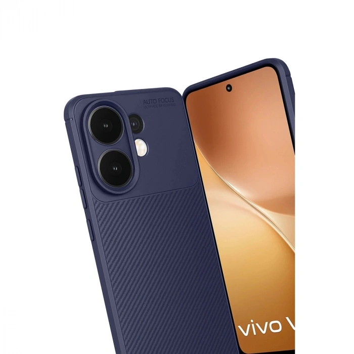 Vivo V60 5g Auto Fus Karbon Kapak - Lacivert