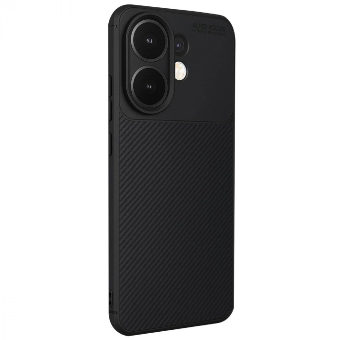 Vivo V60 5g Auto Fus Karbon Kapak - Siyah