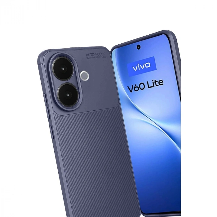 Vivo V60 Lite Auto Fus Karbon Kapak - Lacivert