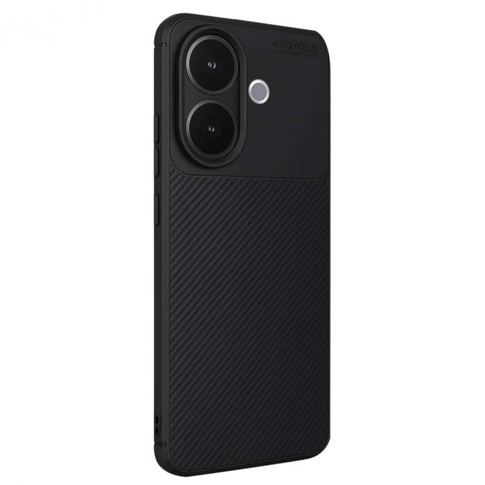 Vivo V60 Lite Auto Fus Karbon Kapak - Siyah