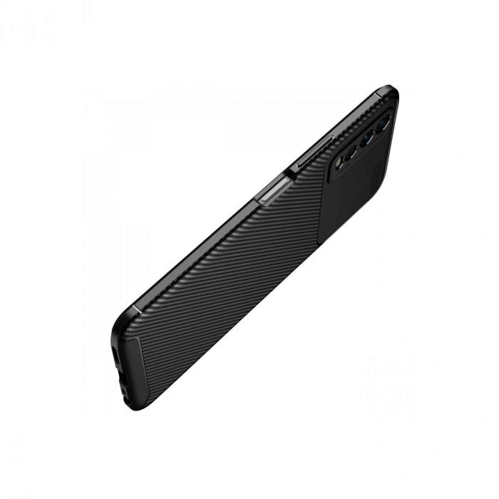 Vivo Y11s Kılıf Auto Fus Karbon Kapak - Siyah