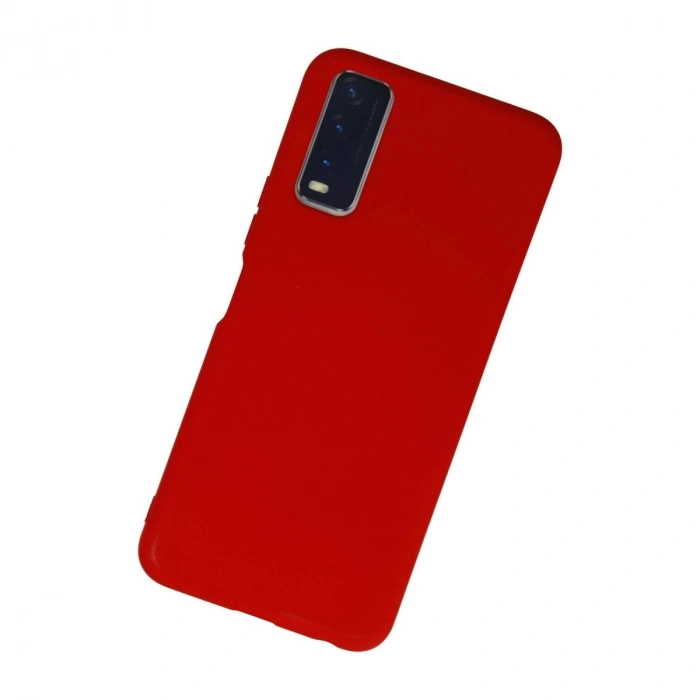 Vivo Y11s Kılıf Nano İçi Kadife  - Kırmızı