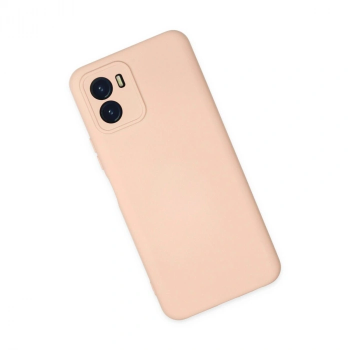 Vivo Y15s Kılıf Nano İçi Kadife  - Pudra