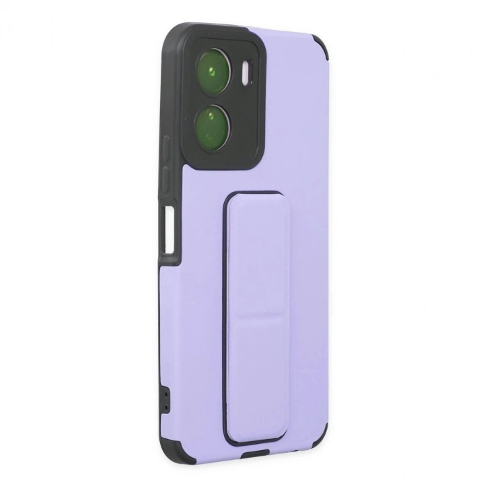 Vivo Y16 Kılıf Mega Standlı  - Lila