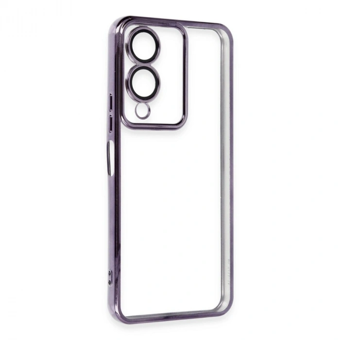 Vivo Y17s Kılıf  Lensli  - Mor