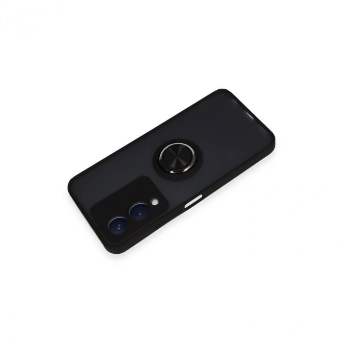 Vivo Y17s Kılıf Montreal Yüzüklü  Kapak - Siyah