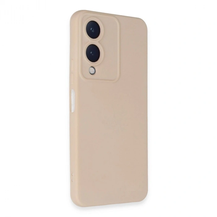 Vivo Y17s Kılıf Nano İçi Kadife  - Pudra