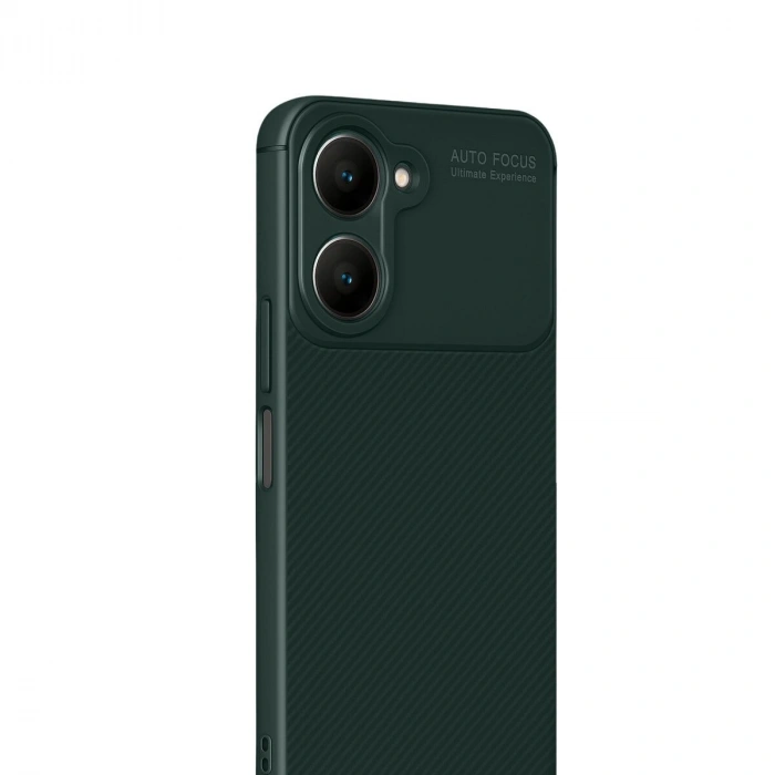 Vivo Y18 Kılıf Auto Fus Karbon Kapak - Koyu Yeşil