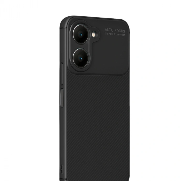 Vivo Y18 Kılıf Auto Fus Karbon Kapak - Siyah