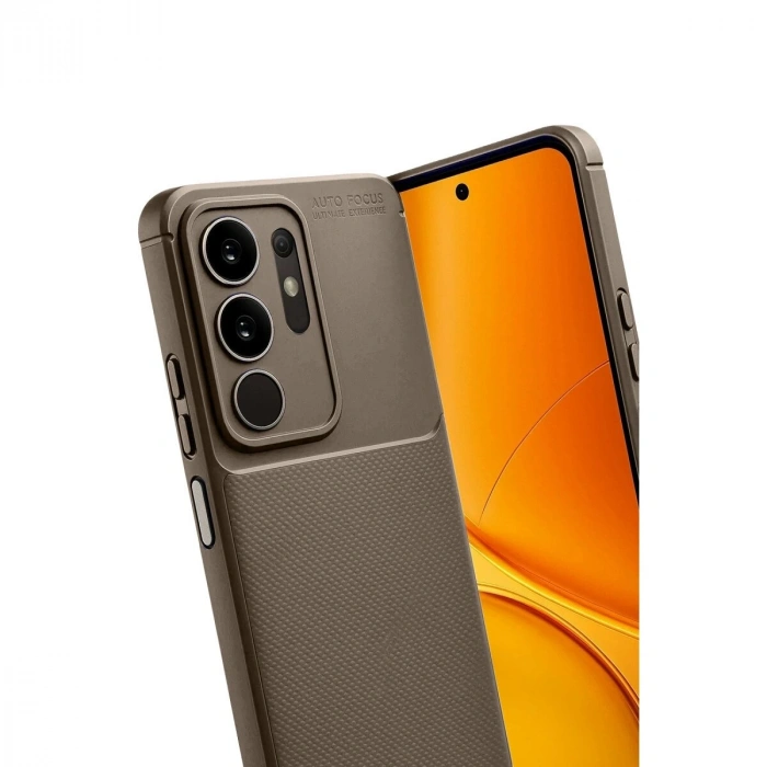 Vivo Y29 4g Auto Fus Karbon Kapak - Kahverengi