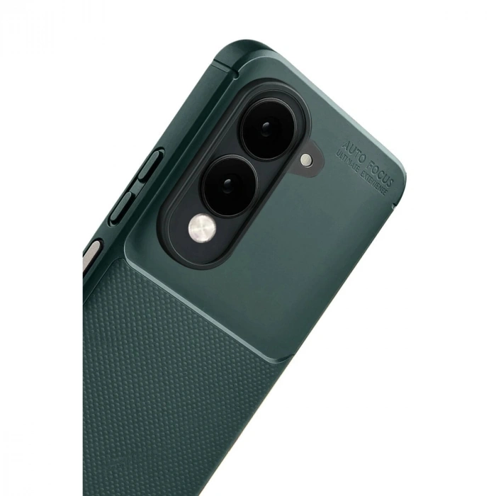 Vivo Y29s Auto Fus Karbon Kapak - Koyu Yeşil