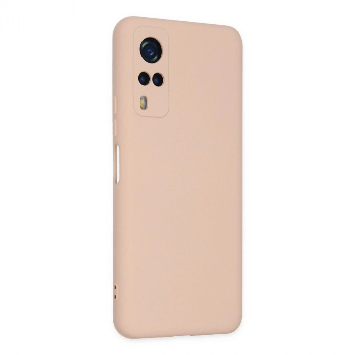 Vivo Y53s Kılıf Nano İçi Kadife  - Pudra