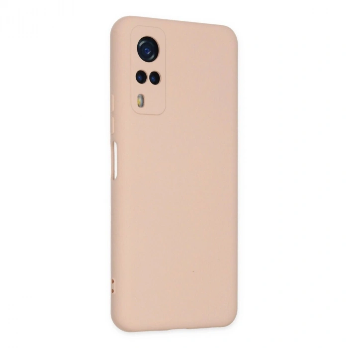 Vivo Y53s Kılıf Nano İçi Kadife  - Pudra