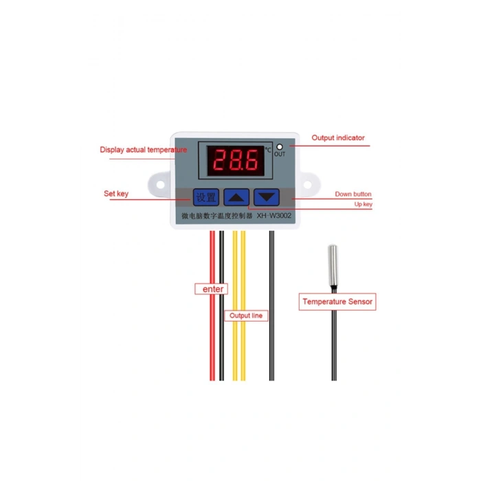 W3002220v 10a Dijital Termostat Kuluçka Makinalarına Uygun Hassas (  )