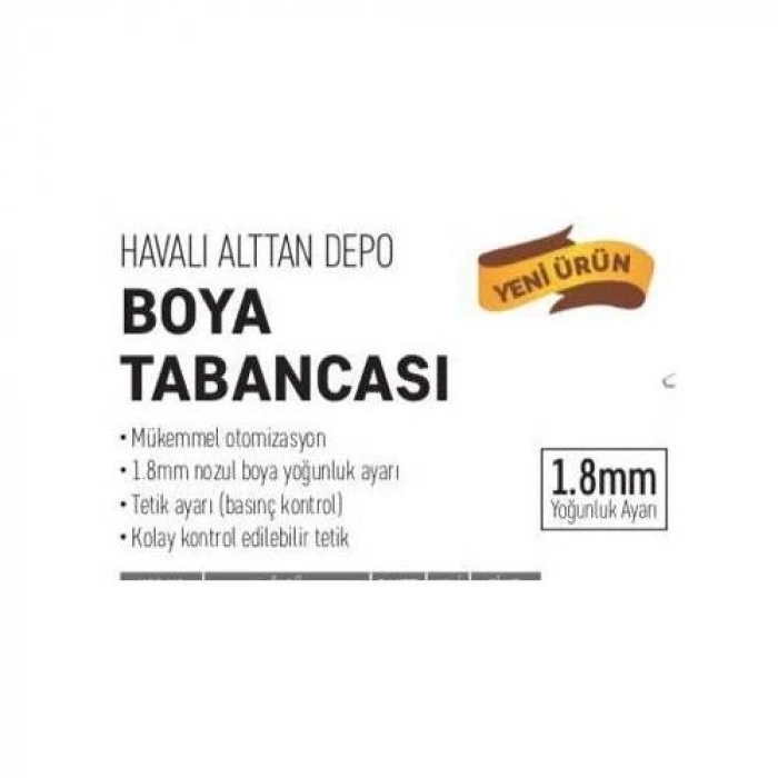 W77g Havalı Alttan Depolu Boya Fıskiyesi Aparatı 1.8mm (  )